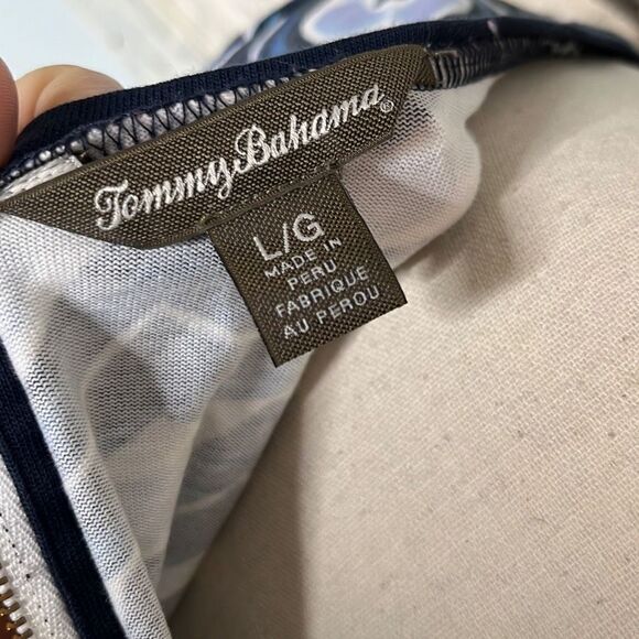 Tommy Bahama Women's Shift Dress Cotton Scalloped Print Multicolor Size Large - Picture 9 of 13